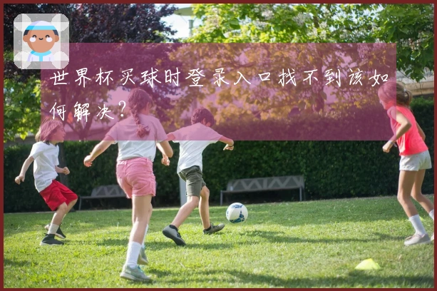 世界杯买球时登录入口找不到该如何解决？